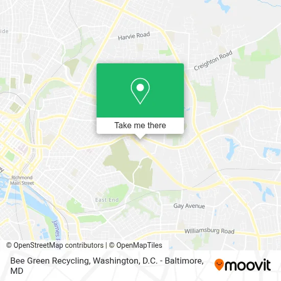 Bee Green Recycling map