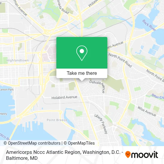 Americorps Nccc Atlantic Region map