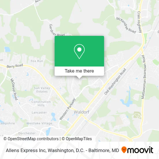 Allens Express Inc map