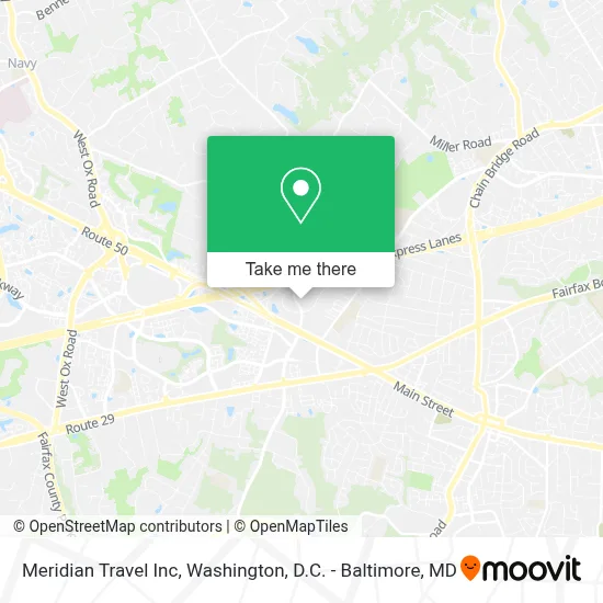 Meridian Travel Inc map
