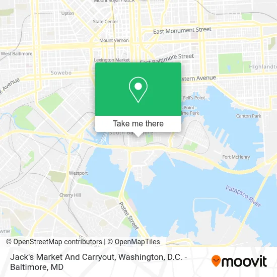 Jack's Market And Carryout map