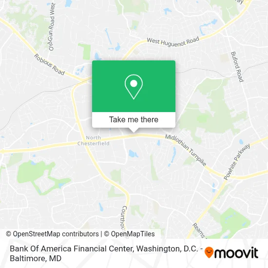Bank Of America Financial Center map