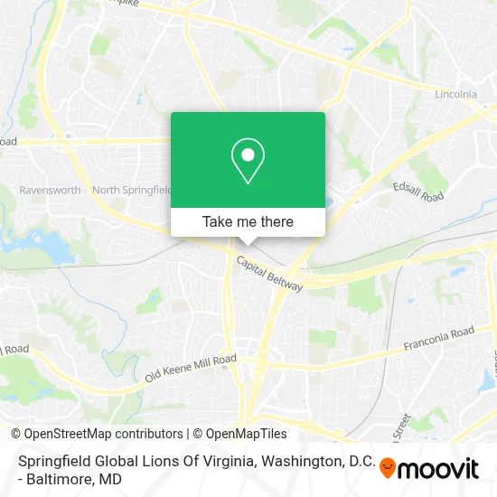 Springfield Global Lions Of Virginia map