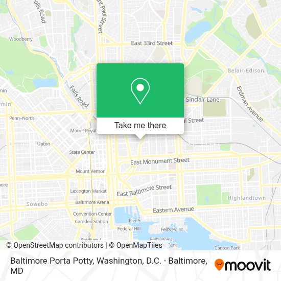 Baltimore Porta Potty map
