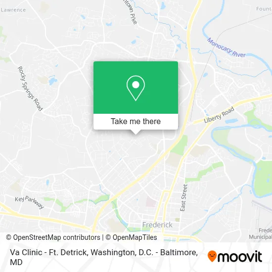Va Clinic - Ft. Detrick map