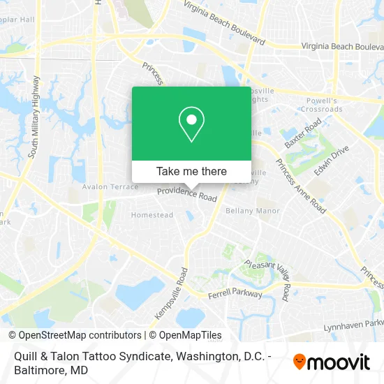 Quill & Talon Tattoo Syndicate map
