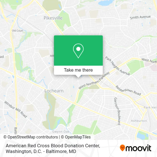 American Red Cross Blood Donation Center map