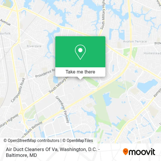 Air Duct Cleaners Of Va map