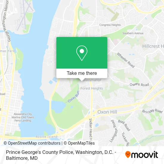Prince George's County Police map