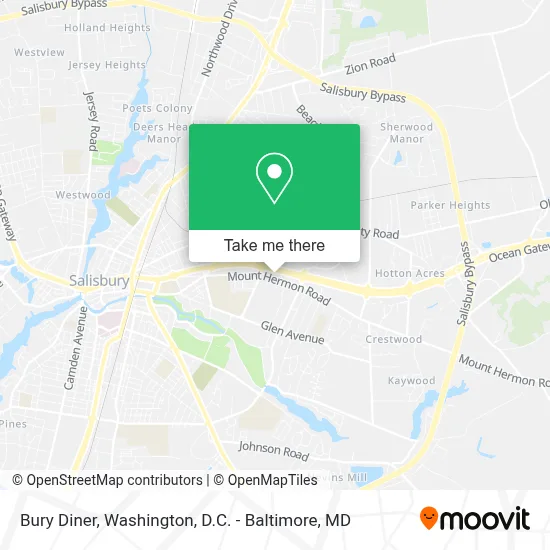 Bury Diner map