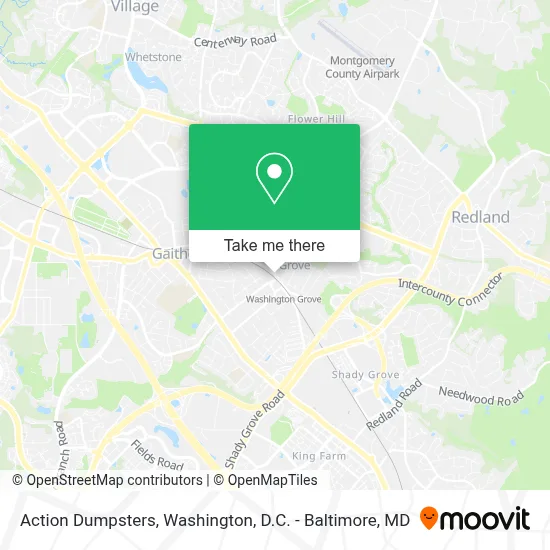 Action Dumpsters map