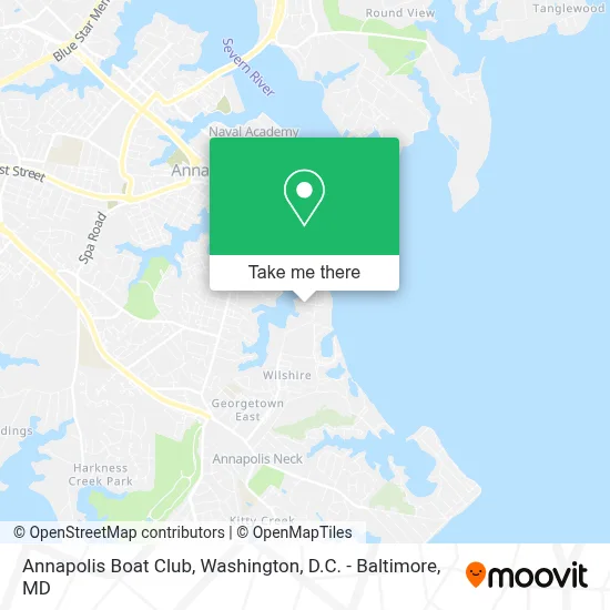 Annapolis Boat Club map