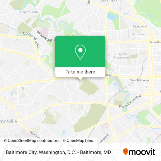 Baltimore City map