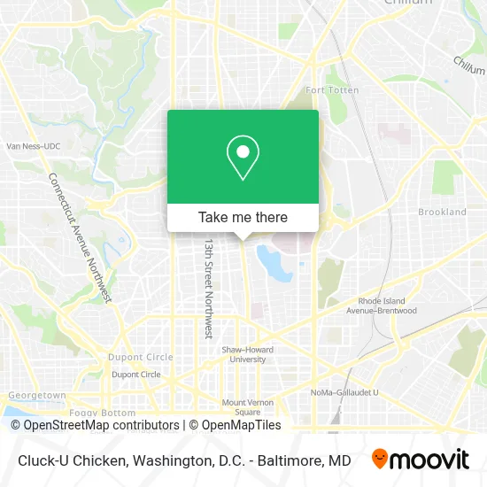 Cluck-U Chicken map