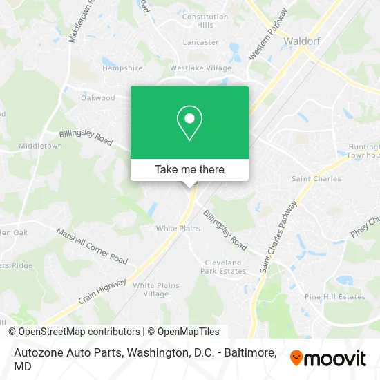 Autozone Auto Parts map