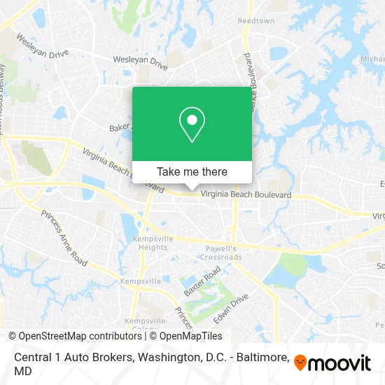 Central 1 Auto Brokers map