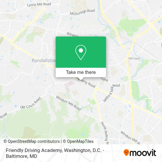 Friendly Driving Academy map