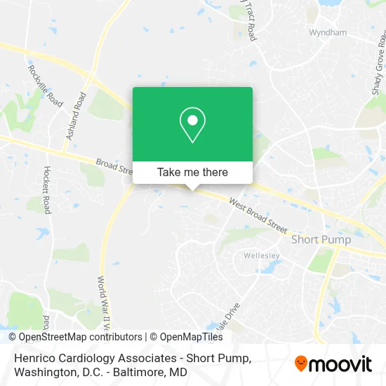 Henrico Cardiology Associates - Short Pump map