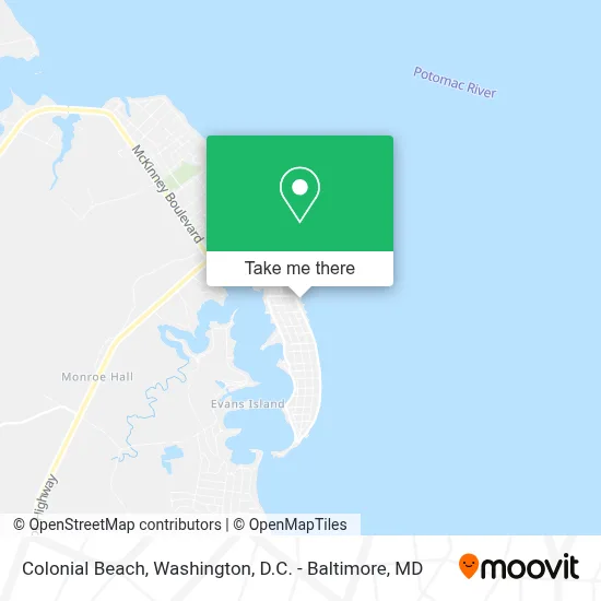 Colonial Beach map