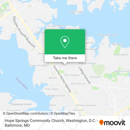 Hope Springs Community Church map