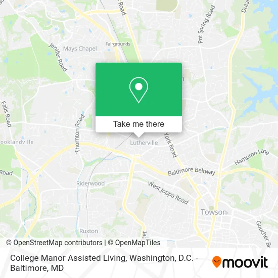 College Manor Assisted Living map