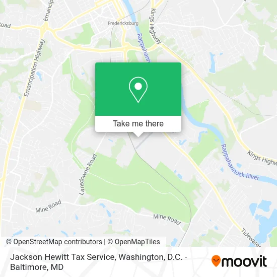 Jackson Hewitt Tax Service map