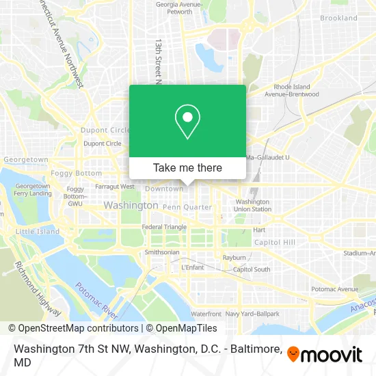 Washington 7th St NW map