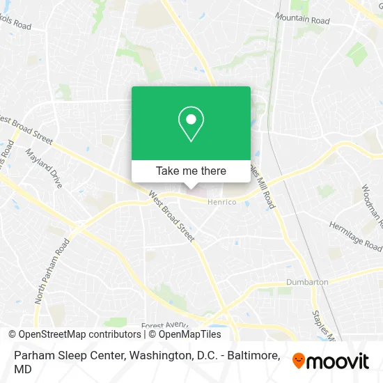 Parham Sleep Center map