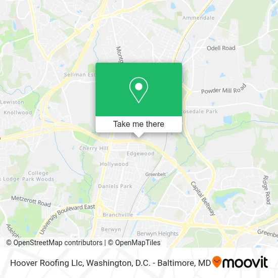 Hoover Roofing Llc map