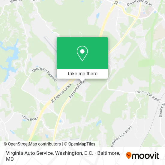 Virginia Auto Service map