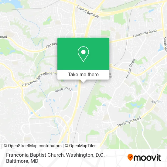Franconia Baptist Church map