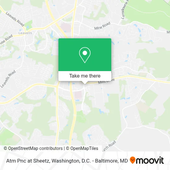 Atm Pnc at Sheetz map