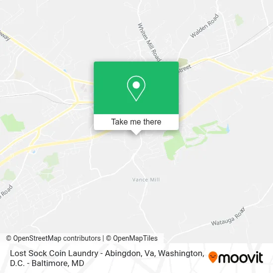 Lost Sock Coin Laundry - Abingdon, Va map