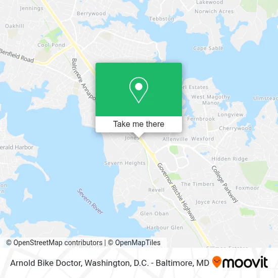Arnold Bike Doctor map