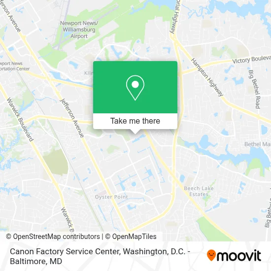 Canon Factory Service Center map
