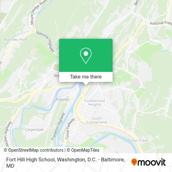 Fort Hill High School map