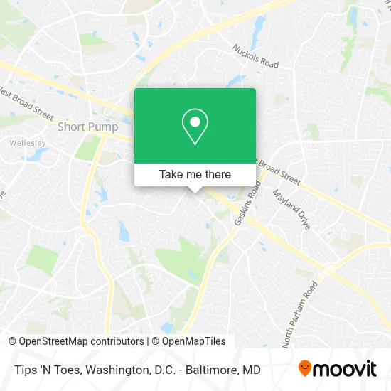 Tips 'N Toes map
