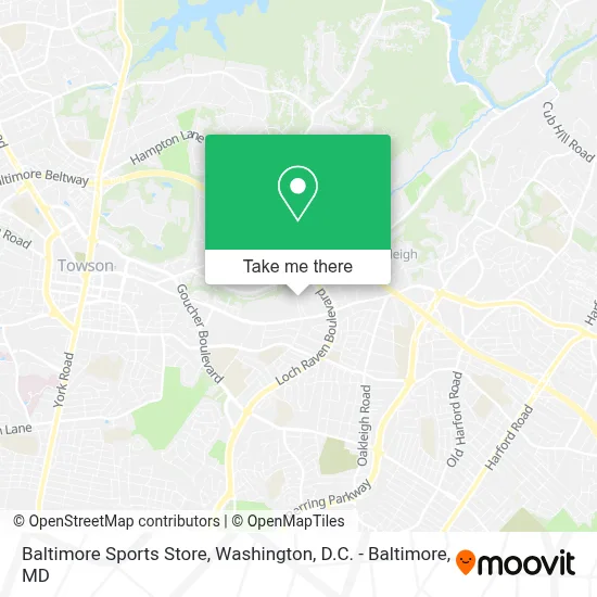 Baltimore Sports Store map