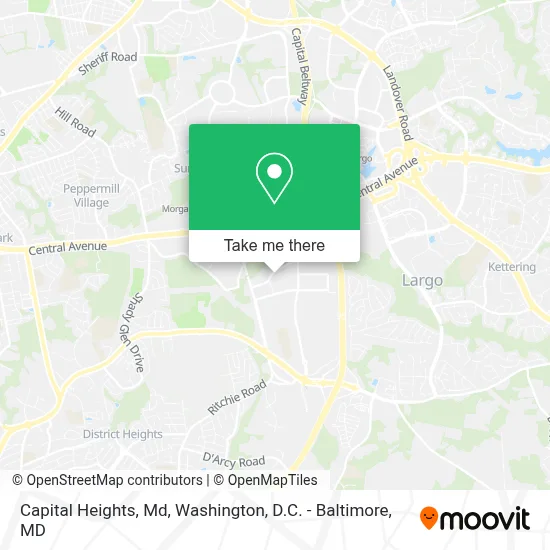 Capital Heights, Md map