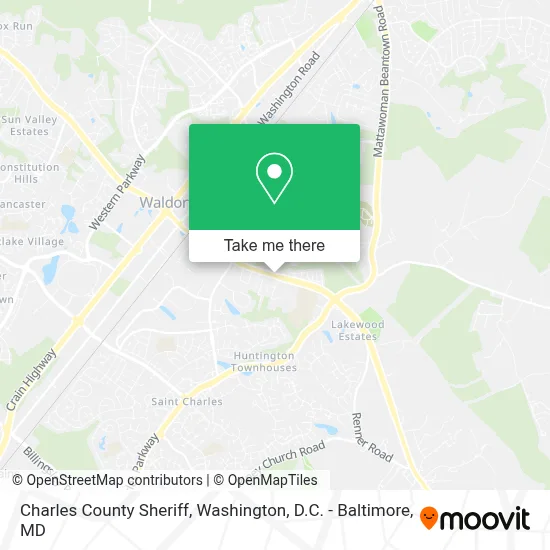 Charles County Sheriff map