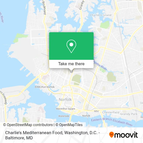 Charlie's Mediterranean Food map