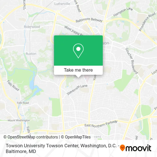 Towson University Towson Center map
