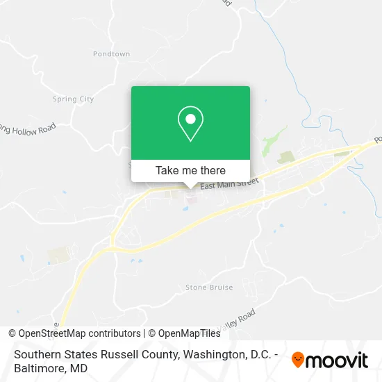 Southern States Russell County map