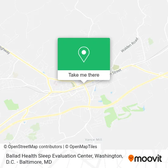 Ballad Health Sleep Evaluation Center map