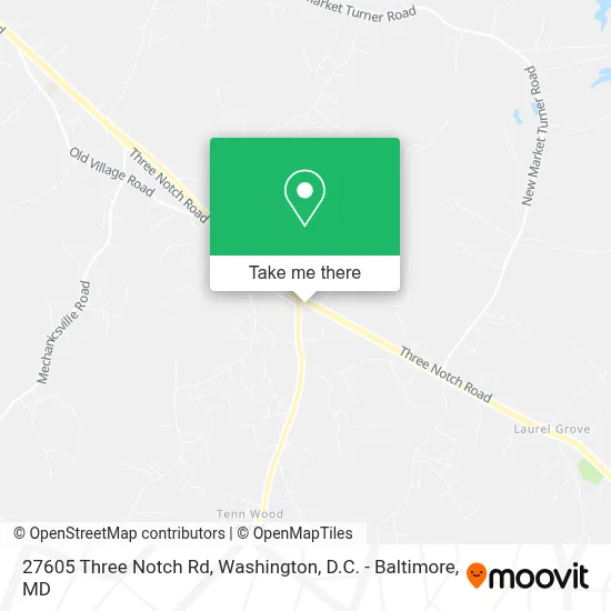 27605 Three Notch Rd map