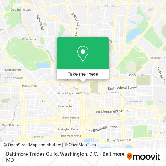 Baltimore Trades Guild map