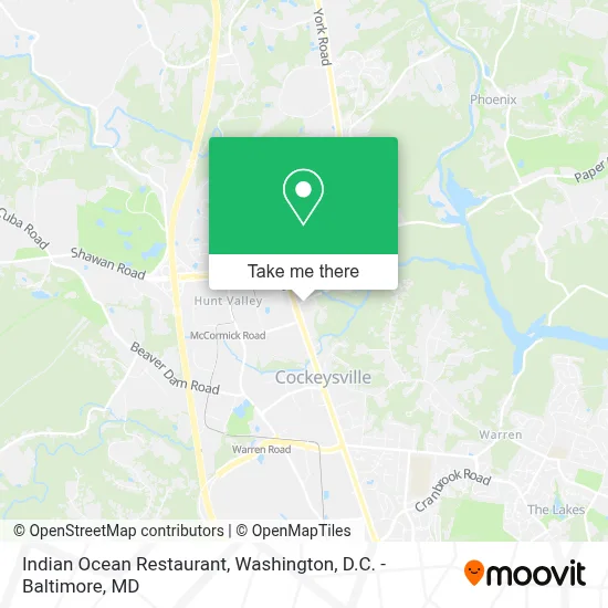 Indian Ocean Restaurant map