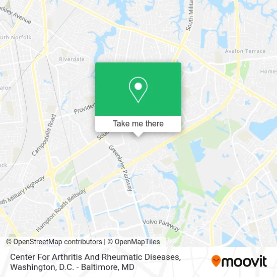 Center For Arthritis And Rheumatic Diseases map