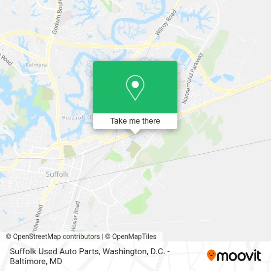 Suffolk Used Auto Parts map