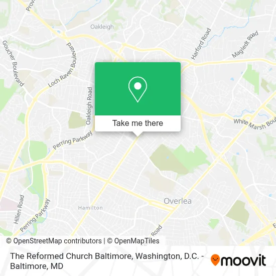 The Reformed Church Baltimore map